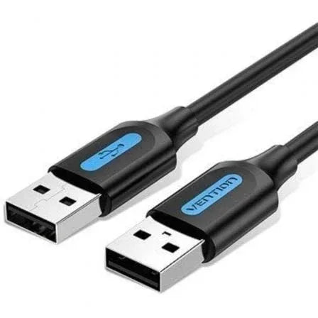 Cable USB 2.0 Vention COJBH/ USB Macho - USB Macho/ 480Mbps/ 2m/ Negro - PixelPlaza