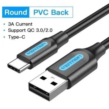 Cable USB 2.0 Tipo-C Vention COKBF/ USB Macho - USB Tipo-C Macho/ 480Mbps/ 1m/ Gris - PixelPlaza