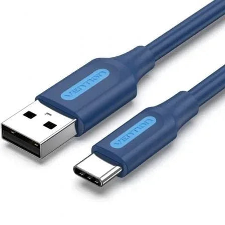 Cable USB 2.0 Tipo-C Vention COKLF/ USB Tipo-C Macho - USB Macho/ 480Mbps/ 1m/ Azul - PixelPlaza