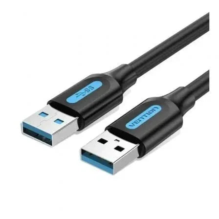Cable USB 3.0 Vention CONBF/ USB Macho - USB Macho/ 5Gbps/ 1m/ Negro - PixelPlaza