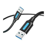 Cable USB 3.0 Vention CONBF/ USB Macho - USB Macho/ 5Gbps/ 1m/ Negro - PixelPlaza
