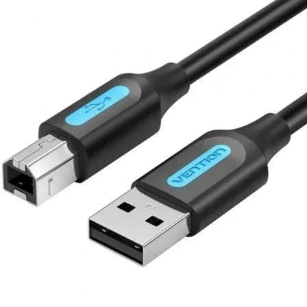 Cable USB 2.0 Impresora Vention COQBD/ USB Tipo-B Macho - USB Macho/ 480Mbps/ 50cm/ Negro - PixelPlaza