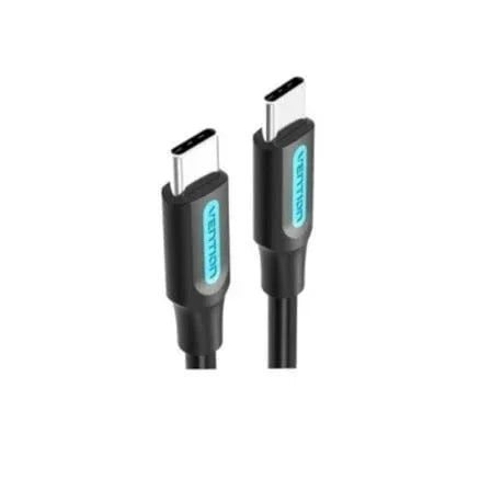 Cable USB 2.0 Tipo-C Vention COSBG/ USB Tipo-C Macho - USB Tipo-C Macho/ Hasta 60W/ 480Mbps/ 1.5m/ Negro - PixelPlaza