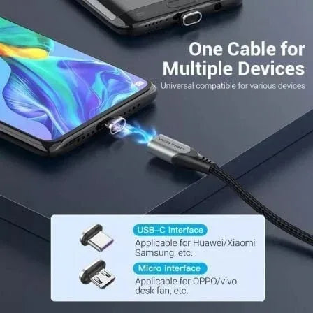 Cable USB 2.0 Vention CQNHD/ USB Macho/ MicroUSB Macho - USB Tipo-C Macho/ 480Mbps/ 50cm/ Gris - PixelPlaza