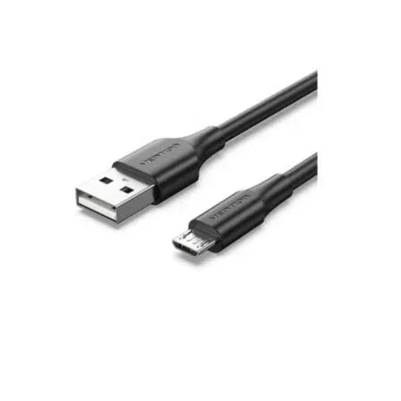 Cable USB 2.0 Vention CTIBC/ USB Macho - MicroUSB Macho/ Hasta 60W/ 480Mbps/ 25cm/ Negro - PixelPlaza