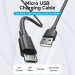 Cable USB 2.0 Vention CTIBD/ USB Macho - MicroUSB Macho/ 480Mbps/ 50cm/ Negro - PixelPlaza