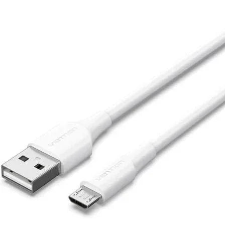Cable USB 2.0 Vention CTIWH/ USB Macho - MicroUSB Macho/ 480Mbps/ 2m/ Blanco - PixelPlaza