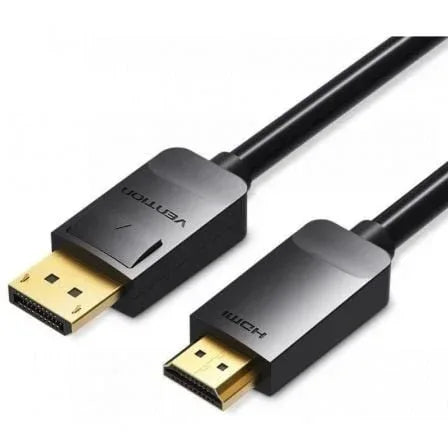 Cable Conversor Vention HADBI/ DisplayPort Macho - HDMI Macho/ 3m/ Negro - PixelPlaza