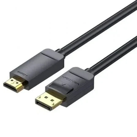 Cable Conversor Vention HAGBJ/ DisplayPort Macho - HDMI 4K Macho/ 5m/ Negro - PixelPlaza