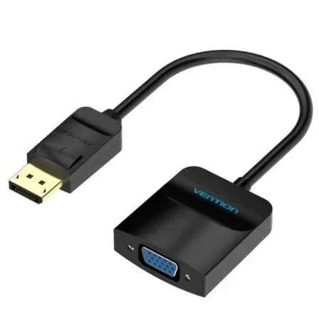 Conversor Vention HBFBB/ DisplayPort Macho - VGA Hembra/ 15cm/ Negro - PixelPlaza