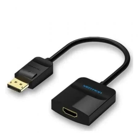 Conversor Vention HBGBB/ DisplayPort Macho - HDMI Hembra/ 15cm/ Negro - PixelPlaza