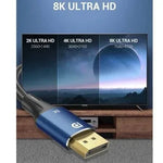 Cable Vention HCELF/ DisplayPort Macho - DisplayPort 8K Macho/ 1m/ Azul - PixelPlaza