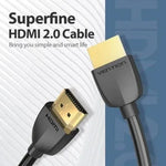 Cable HDMI 2.0 4K Portatil Vention AAIBH/ HDMI Macho - HDMI Macho/ 2m/ Negro - PixelPlaza