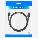 Cable HDMI 2.0 4K Acodado Vention AAQBH/ HDMI Macho - HDMI Macho/ 2m/ Negro - PixelPlaza