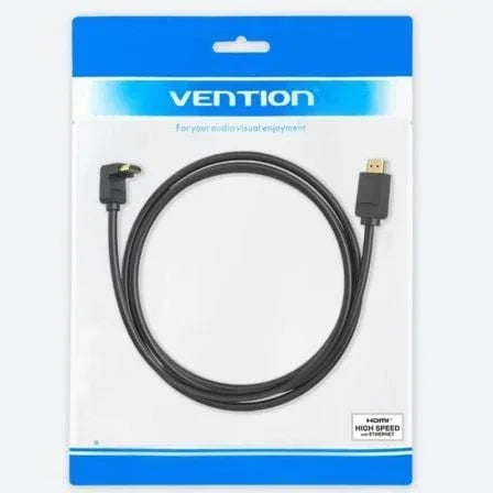 Cable HDMI 2.0 4K Acodado Vention AAQBH/ HDMI Macho - HDMI Macho/ 2m/ Negro - PixelPlaza