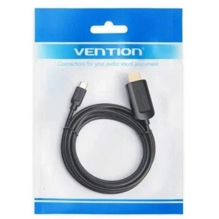 Cable Conversor HDMI 1.4 4K Vention CGUBF/ USB Tipo-C Macho - HDMI Macho/ 1m/ Negro - PixelPlaza