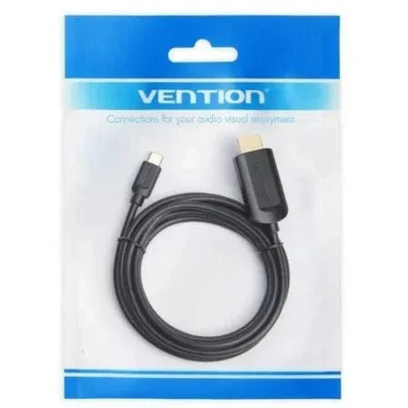 Cable Conversor HDMI 1.4 4K Vention CGUBH/ USB Tipo-C Macho - HDMI Macho/ 2m/ Negro - PixelPlaza
