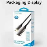 Cable Conversor Vention HFNBC/ DisplayPort Macho - HDMI Hembra/ 25cm/ Negro - PixelPlaza