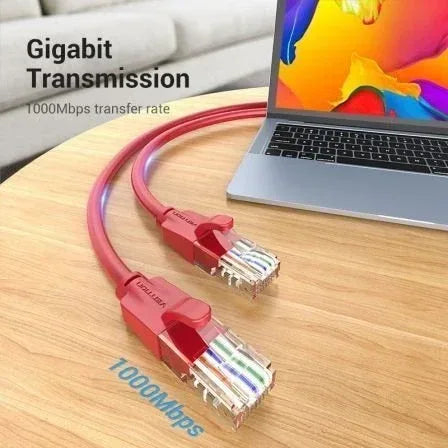 Cable de Red RJ45 UTP Vention IBERF Cat.6/ 1m/ Rojo - PixelPlaza