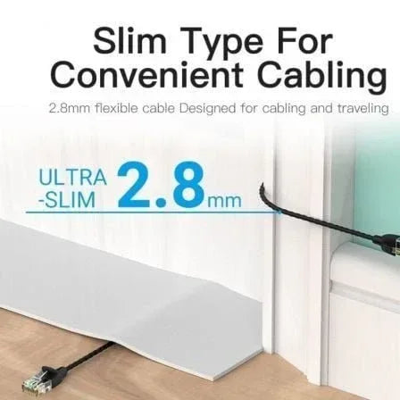 Cable de Red RJ45 UTP Vention IBIBD Cat.6A/ 50cm/ Negro - PixelPlaza