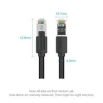 Cable de Red RJ45 UTP 26AWG Vention IKKBJ Cat.8/ Gaming/ 5m/ Negro - PixelPlaza