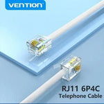 Cable de Teléfono RJ11 6P4C Vention IQBWJ/ 5m/ Blanco - PixelPlaza