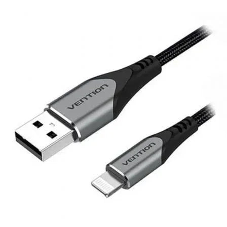 Cable USB 2.0 Lightning Vention LABHF/ USB Macho - Lightning Macho/ 480Mbps/ 1m/ Gris - PixelPlaza