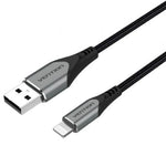 Cable USB 2.0 Lightning Vention LABHG/ USB Macho - Lightning Macho/ 1.5m/ Gris - PixelPlaza