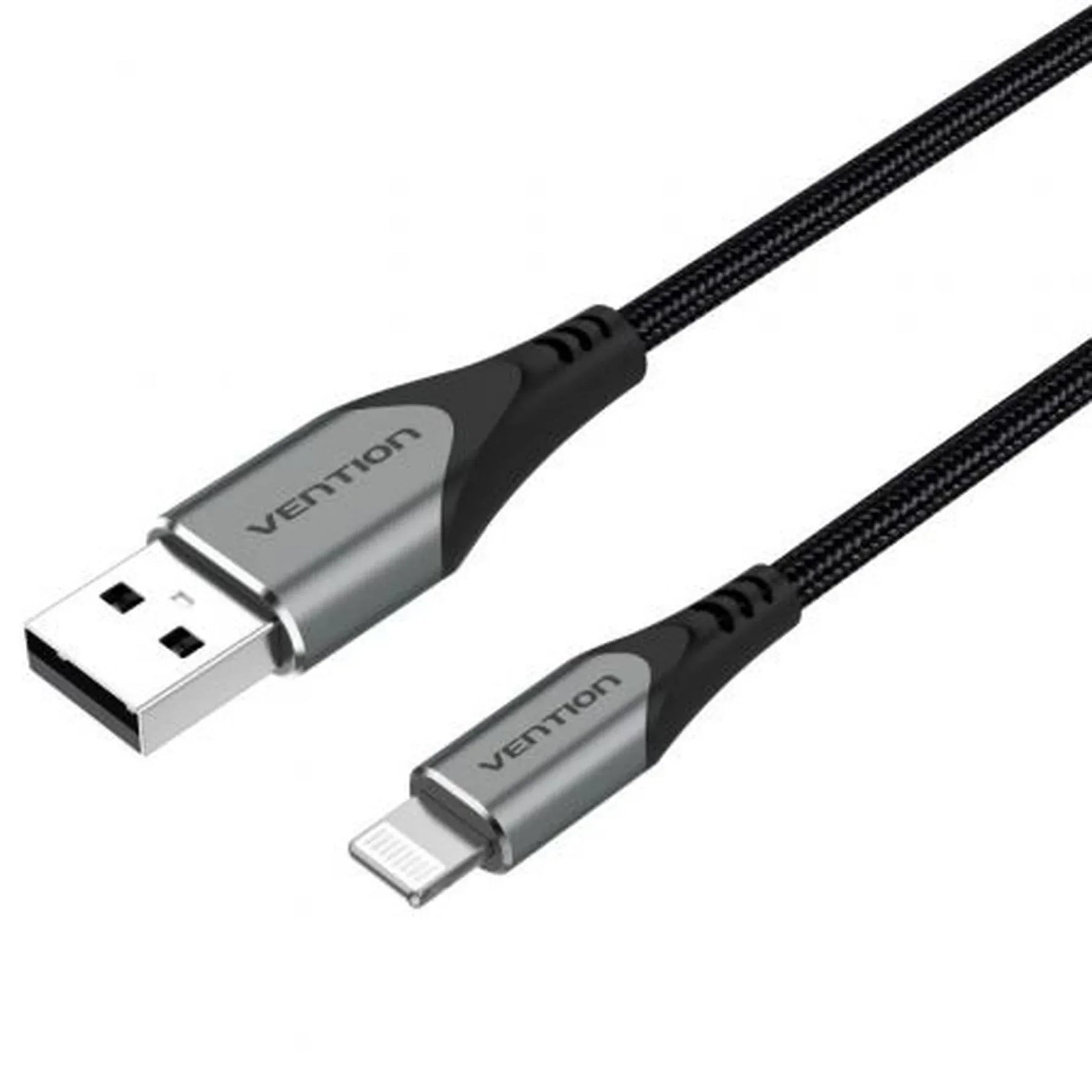 Cable USB 2.0 Lightning Vention LABHG/ USB Macho - Lightning Macho/ 1.5m/ Gris - PixelPlaza