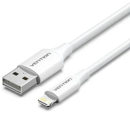Cable USB 2.0 Lightning Vention LAIWF/ USB Macho - Lightning Macho/ 480Mbps/ 1m/ Blanco - PixelPlaza