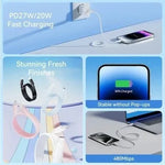 Cable USB 2.0 Tipo-C Lightning Vention LAKPF/ USB Tipo-C Macho - Lightning Macho/ Hasta 27W/ 480Mbps/ 1m/ Rosa - PixelPlaza