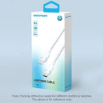 Cable USB Tipo-C Lightning Vention LALWF/ USB Tipo-C Macho - Lightning Macho/ 27W/ 480Mbps/ 1m/ Blanco - PixelPlaza