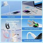 Cable USB 2.0 Lightning Vention LAMWH/ USB Macho - Lightning Macho/ 480Mbps/ 2m/ Blanco - PixelPlaza