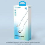 Cable USB 2.0 Lightning Vention LANSF/ USB Macho - Lightning Macho/ 480Mbps/ 1m/ Azul - PixelPlaza