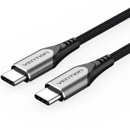 Cable USB 2.0 Tipo-C Vention TADHG/ USB Tipo-C Macho - USB Tipo-C Macho/ Hasta 60W/ 480Mbps/ 1.5m/ Gris - PixelPlaza