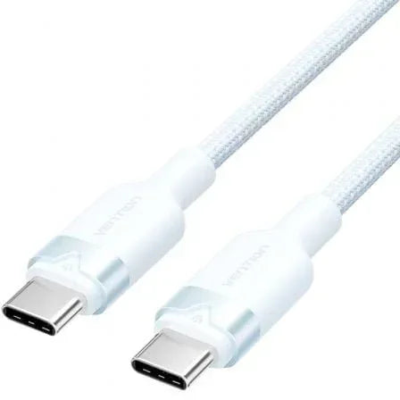 Cable USB 2.0 Tipo-C 3A Vention TRDSF/ USB Tipo-C Macho - USB Tipo-C Macho/ Hasta 60W/ 480Mbps/ 1m/ Azul - PixelPlaza