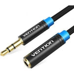 Cable Estéreo Vention VAB-B06-B500-M/ Jack 3.5 Macho - Jack 3.5 Hembra/ 5m/ Negro - PixelPlaza