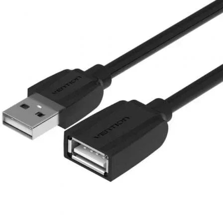 Cable Alargador USB 2.0 Vention VAS-A44-B100/ USB Macho - USB Hembra/ 1m/ Negro - PixelPlaza