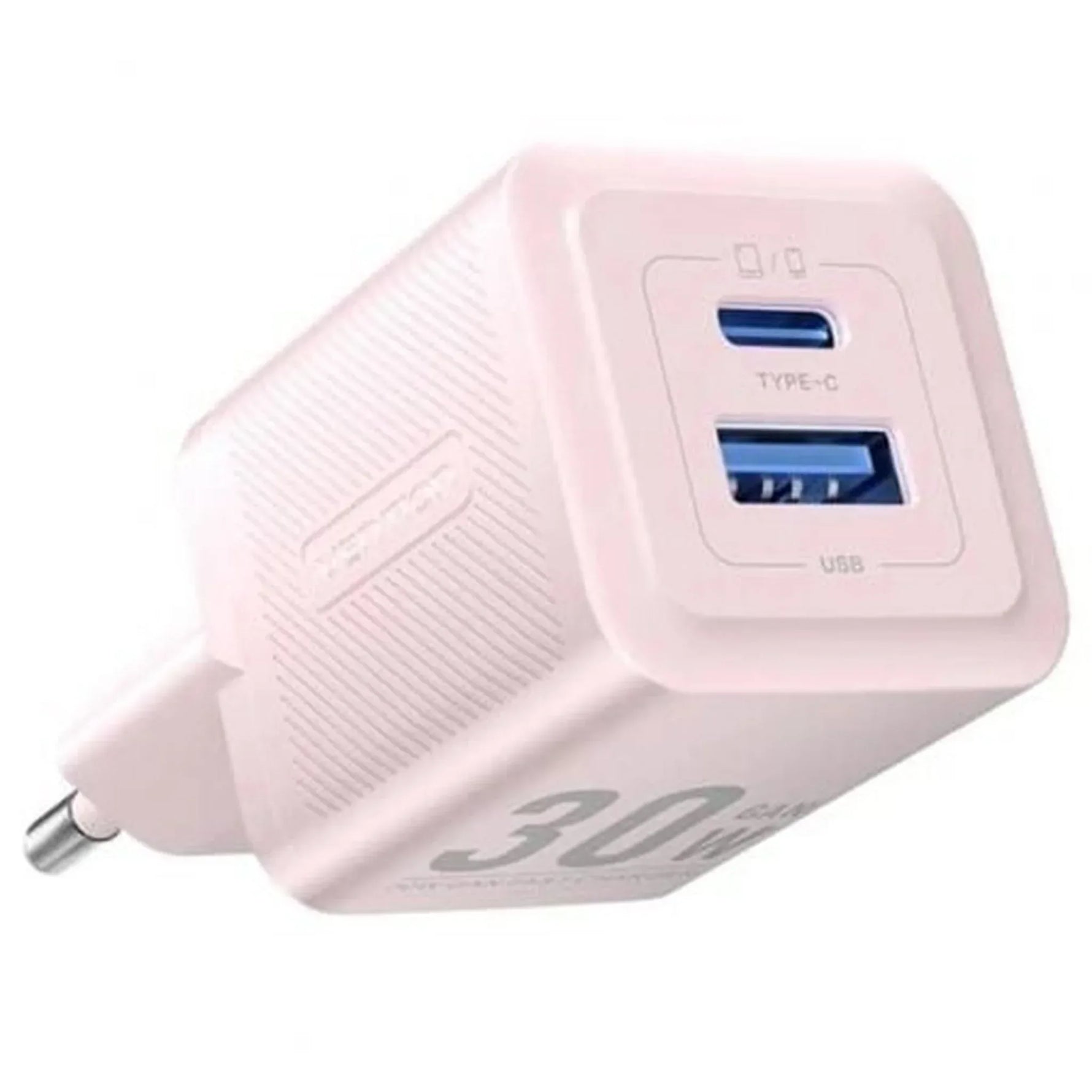 Cargador de Pared GaN Vention FEQP0-EU/ 1xUSB Tipo-C/ 1xUSB/ 30W - PixelPlaza