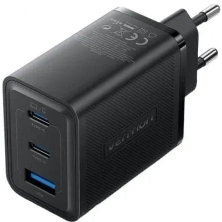 Cargador de Pared GaN Vention FERB0-EU/ 2xUSB Tipo-C/ 1xUSB/ 65W - PixelPlaza