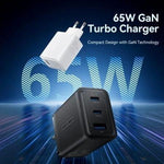 Cargador de Pared GaN Vention FERB0-EU/ 2xUSB Tipo-C/ 1xUSB/ 65W - PixelPlaza