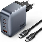 Cargador de Pared GaN Vention TZ-FETH0-EU/ 3xUSB Tipo-C/ 1xUSB/ 100W - PixelPlaza