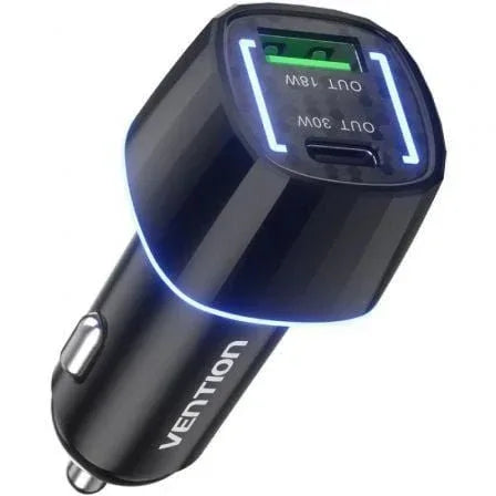 Cargador de Coche Vention FFRB0/ 1xUSB-Tipo C/ 1xUSB/ 48W - PixelPlaza