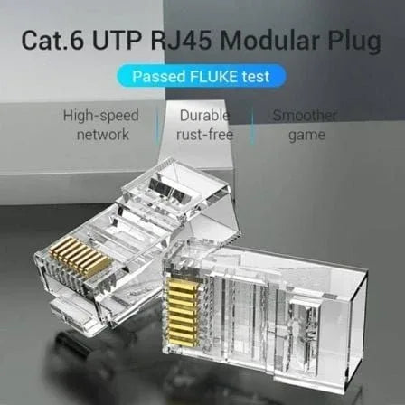 Conector RJ45 IDDR0-100/ Cat.6 UTP/ 100 uds - PixelPlaza