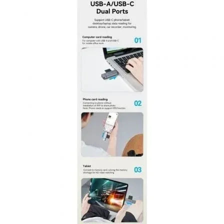 Lector de Tarjetas Externo Vention CLLH0/ USB 3.0/ USB Tipo-C - PixelPlaza