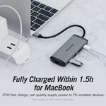 Docking USB Tipo-C Vention CNDHB/ 1xHDMI 4K/ 3xUSB/ 1xUSB Tipo-C PD/ 1xRJ45/ 1xLector tarjetas/ Gris - PixelPlaza