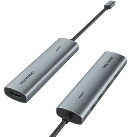 Docking USB Tipo-C Vention TGGHB/ 3xUSB/ 1xHDMI 4K/ 1xUSB Tipo-C PD - PixelPlaza