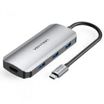 Docking USB Tipo-C Vention TOFHB/ 1xHDMI/ 3xUSB/ 1xUSB Tipo-C/ 1xUSB Tipo-C PD - PixelPlaza