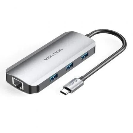 Docking USB Tipo-C Vention TOHHB/ 1xHDMI 4K/ 3xUSB/ 1xRJ45/ 1xUSB Tipo-C PD - PixelPlaza