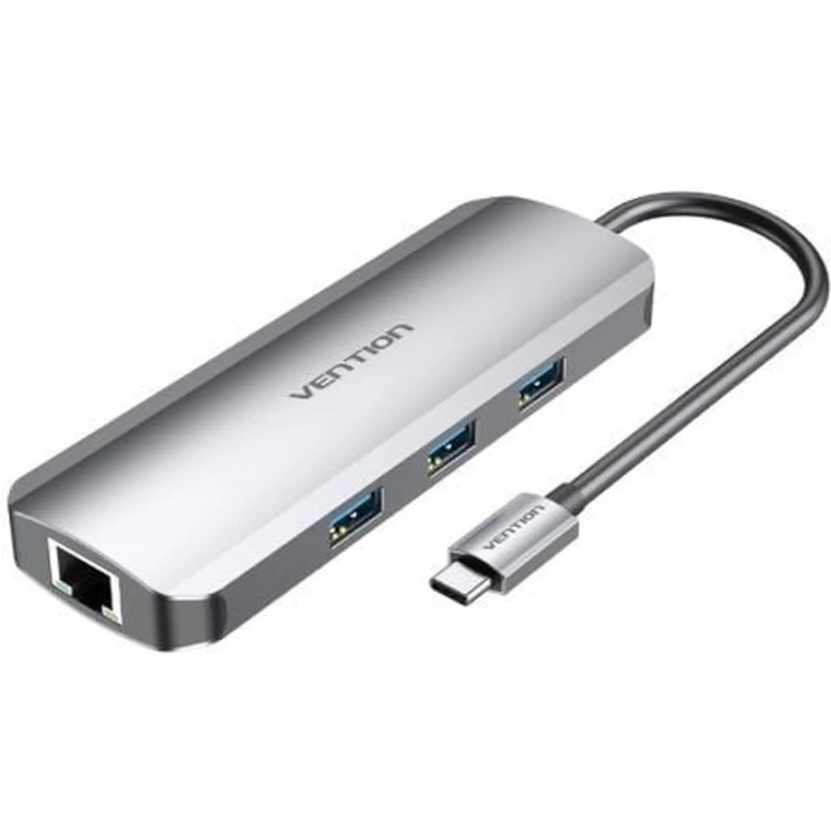 Docking USB Tipo-C Vention TOLHB/ 1xHDMI 4K/ 3xUSB/ 1xUSB Tipo-C PD/ 1xRJ45/ 1xLector Tarjetas SD/ 1x MicroSD/ Jack 3.5/ Gris - PixelPlaza